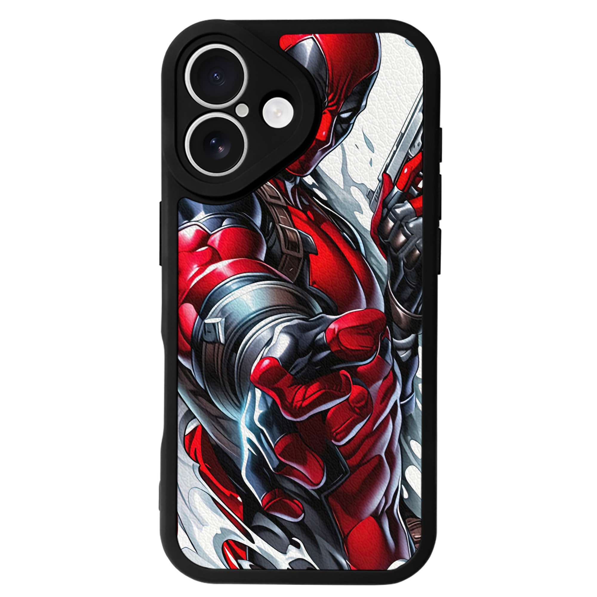 （画像用） Deadpool デッドプール 【iPhone 16シリーズ対応】シリコンスマホケース（レザー調） 材質：シリコン